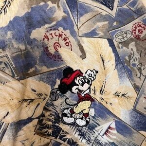 Vintage Mickey Embroidered Golf Polo Size Large